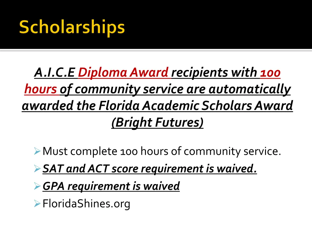 a i c e diploma award recipients with 100 hours