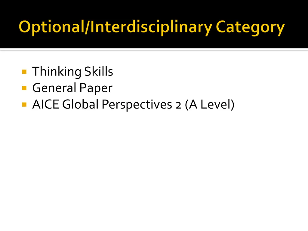 thinking skills general paper aice global