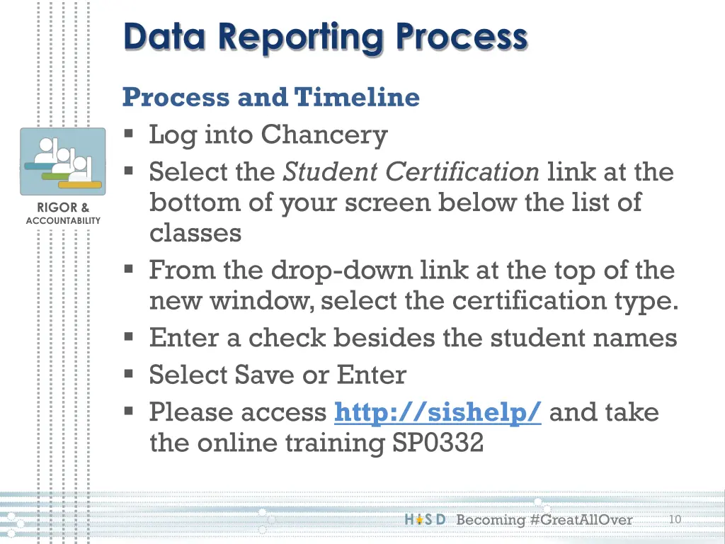 data reporting process