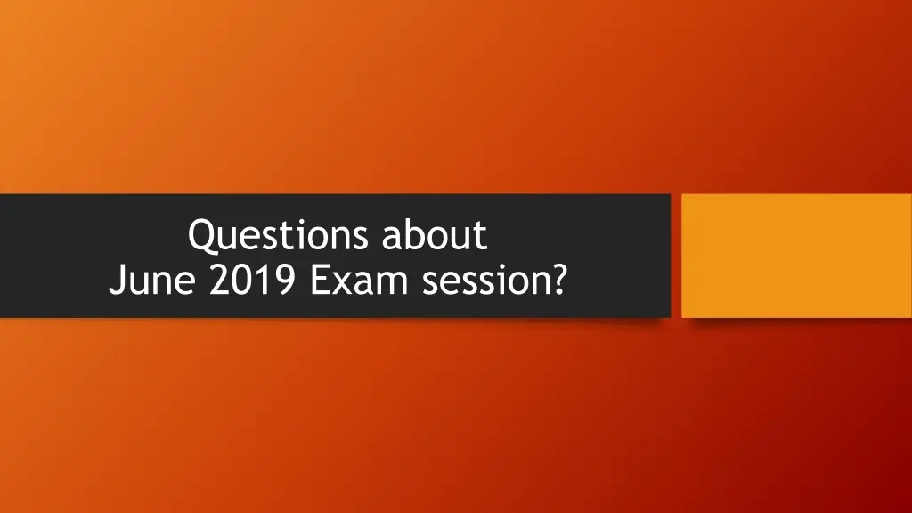 questions about june 2019 exam session