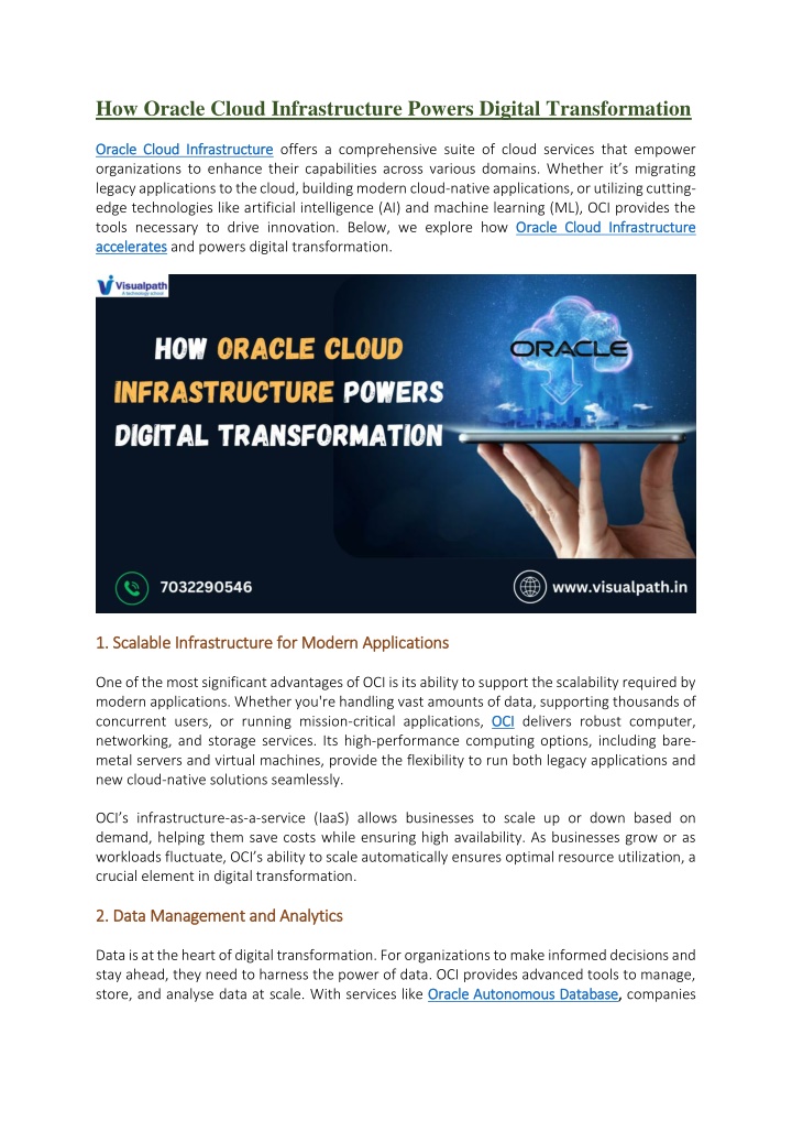how oracle cloud infrastructure powers digital