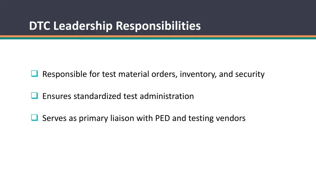 dtc leadership responsibilities 1