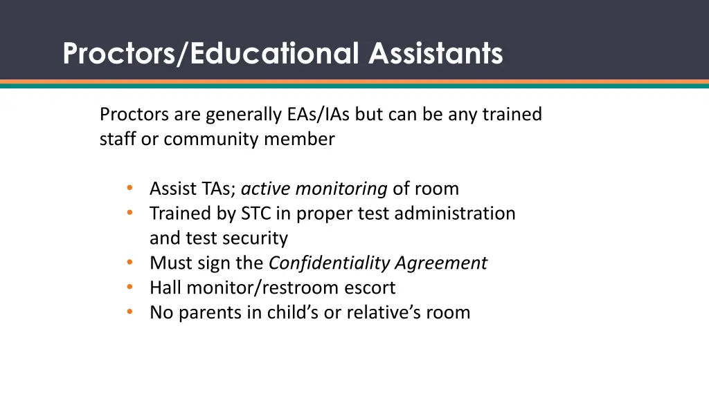 proctors educational assistants