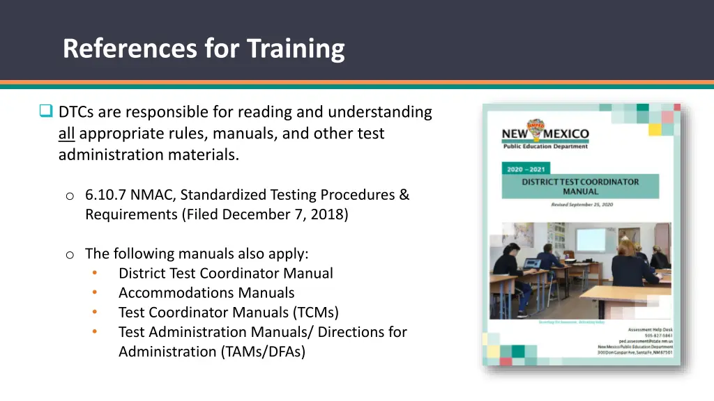 references for training