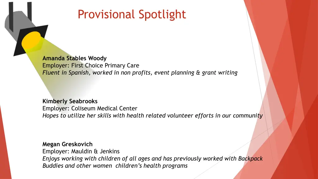 provisional spotlight