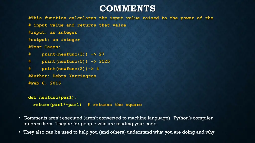 comments