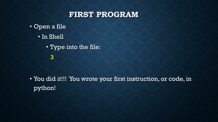 first program