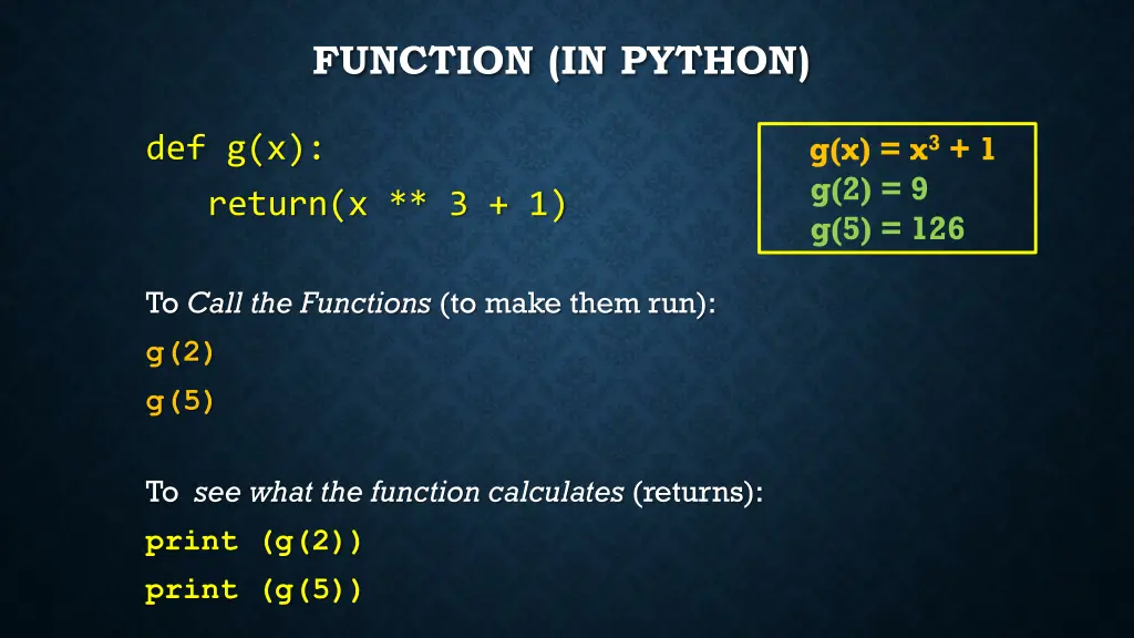 function in python 1