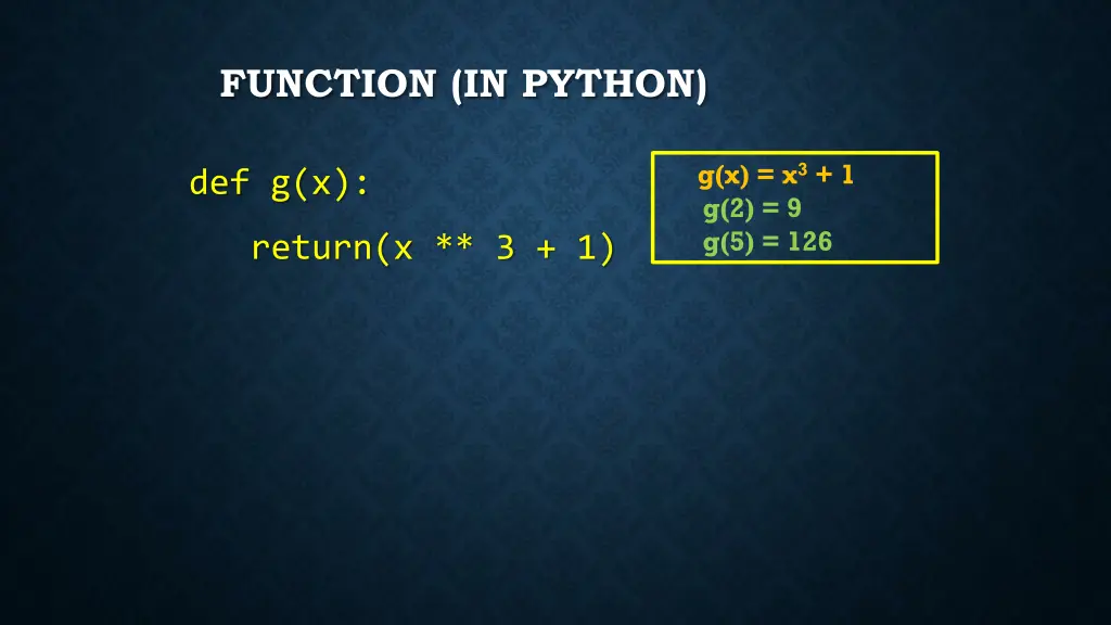 function in python