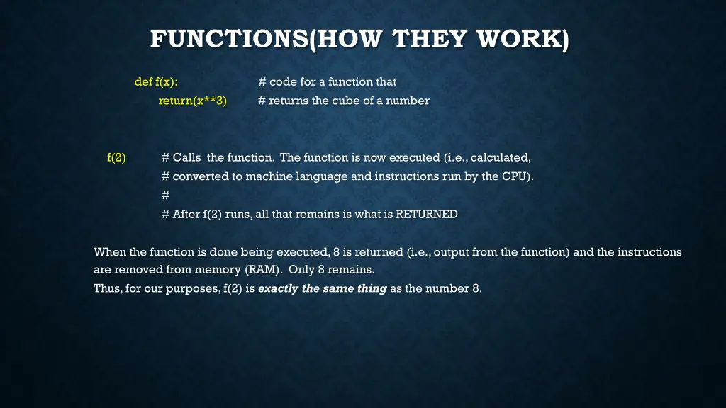 functions how they work