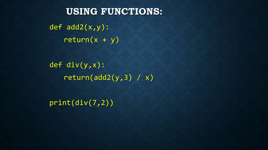 using functions 3