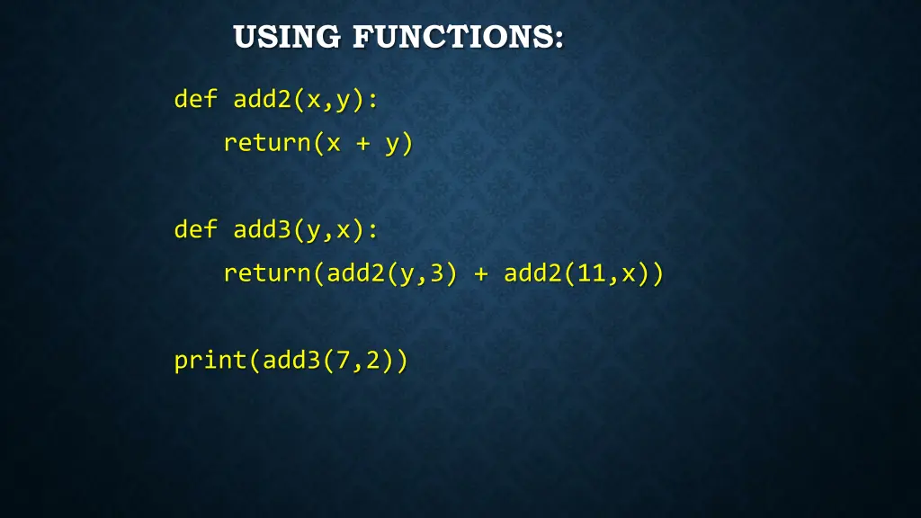 using functions 4