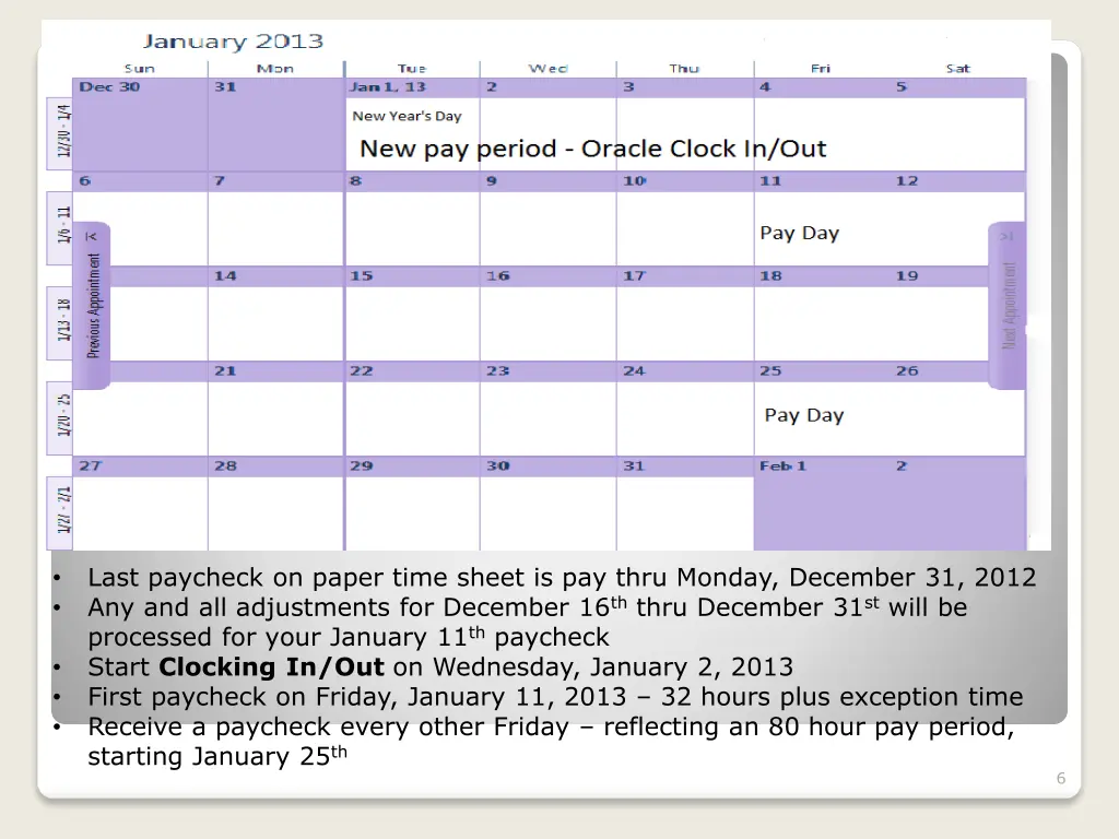 last paycheck on paper time sheet is pay thru