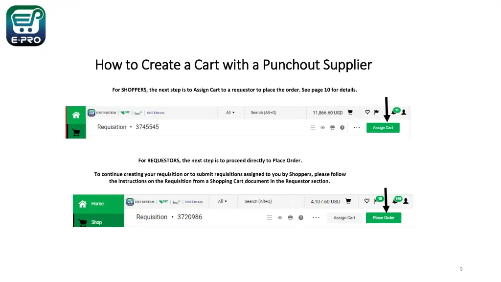 how to create a cart with a punchout supplier 6