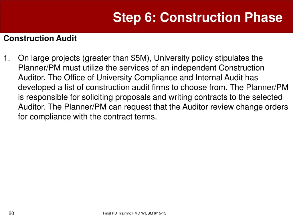 step 6 construction phase 17