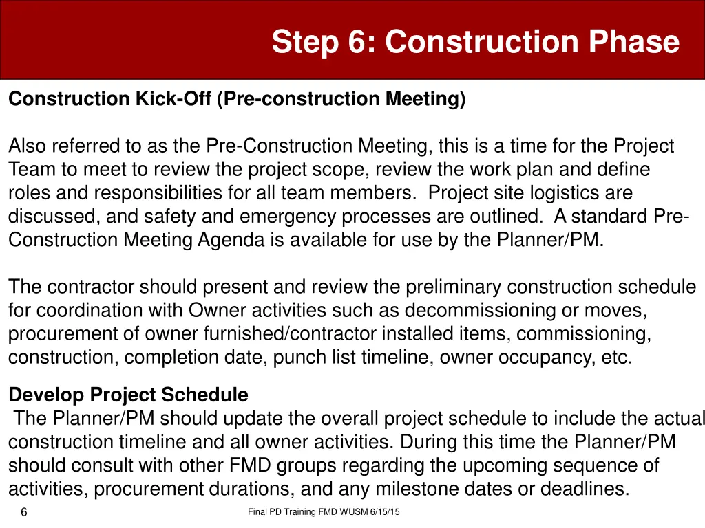 step 6 construction phase 3