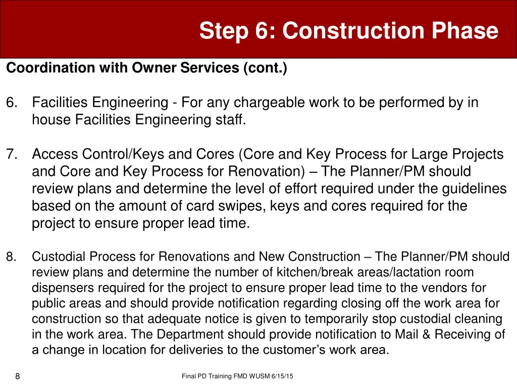 step 6 construction phase 5