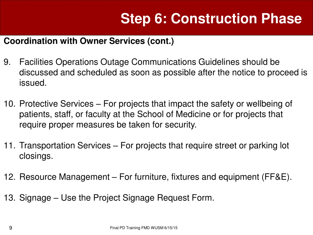 step 6 construction phase 6