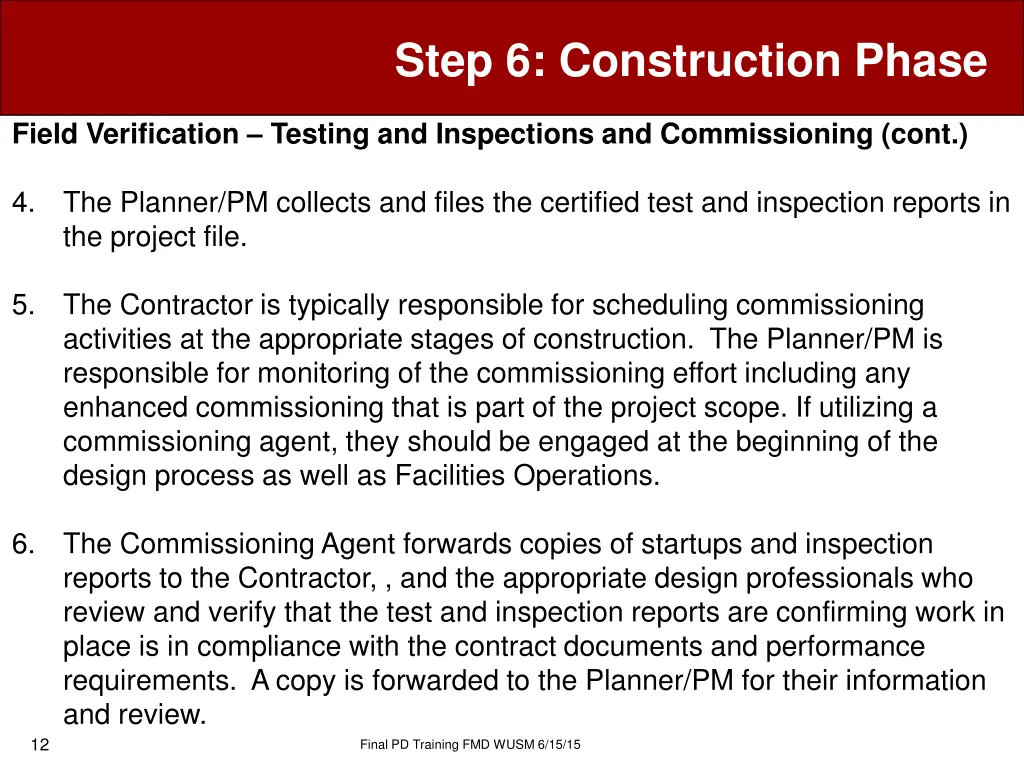 step 6 construction phase 9