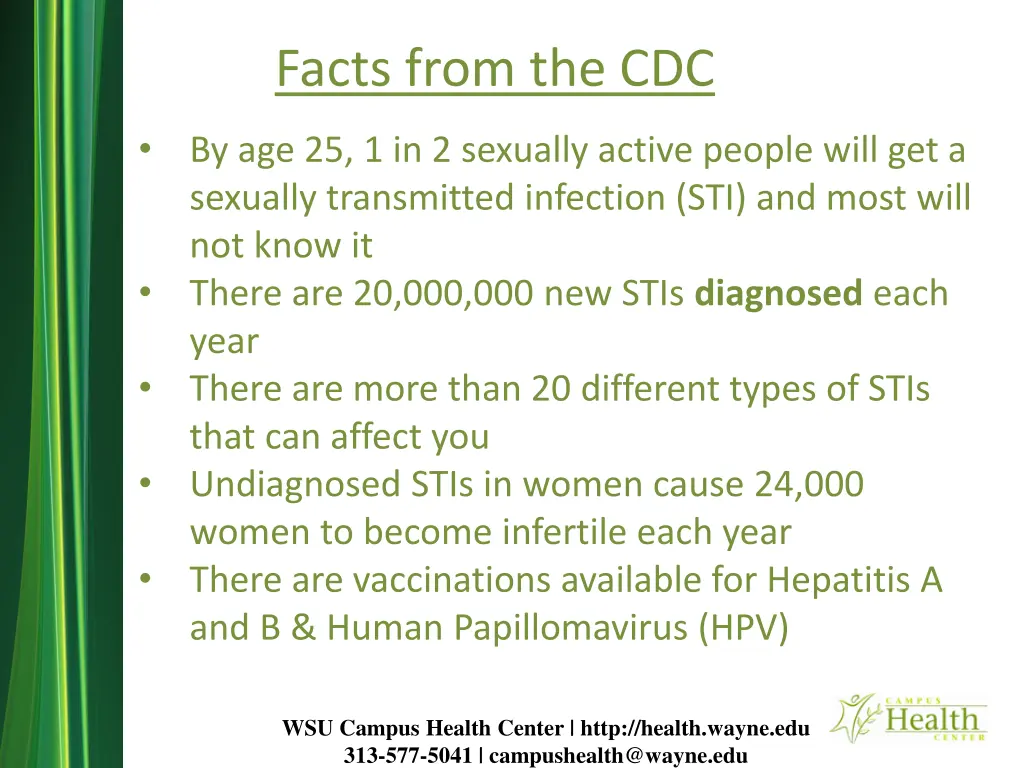 facts from the cdc