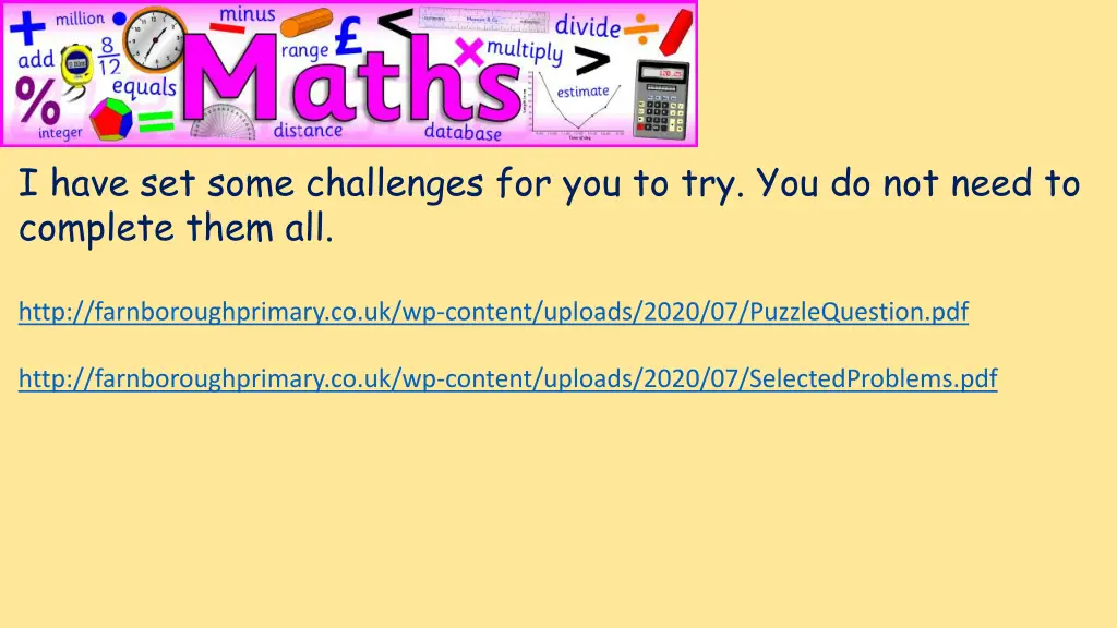 i have set some challenges