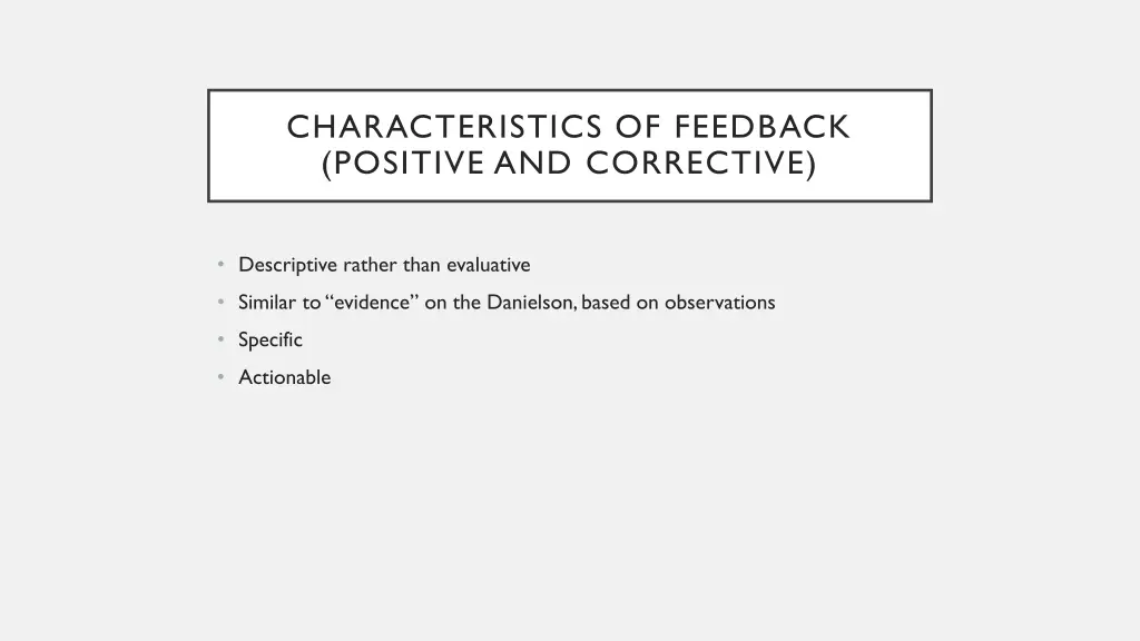 characteristics of feedback positive