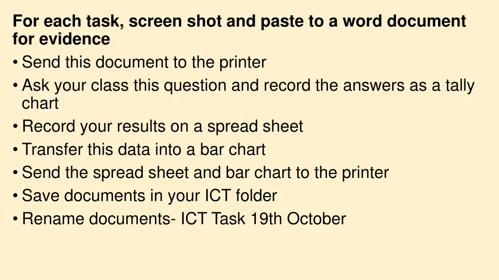 for each task screen shot and paste to a word 1