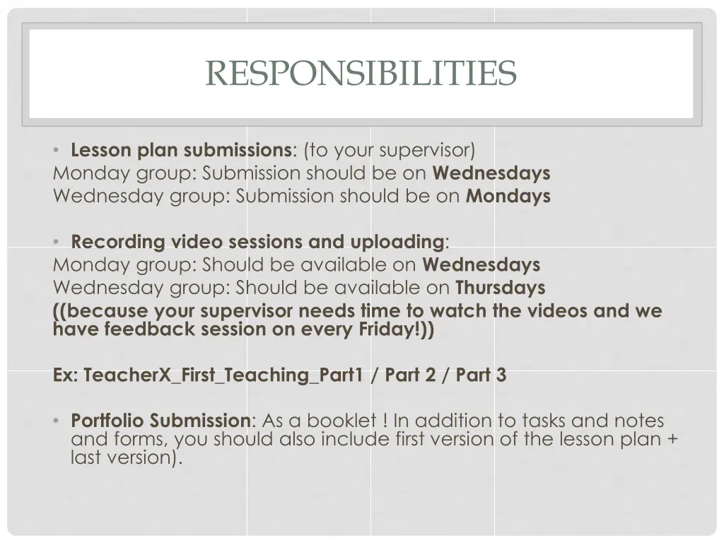 responsibilities 1