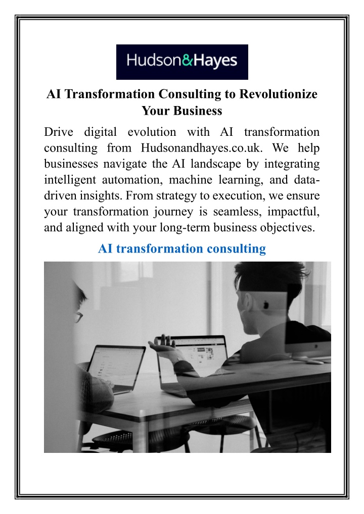 ai transformation consulting to revolutionize