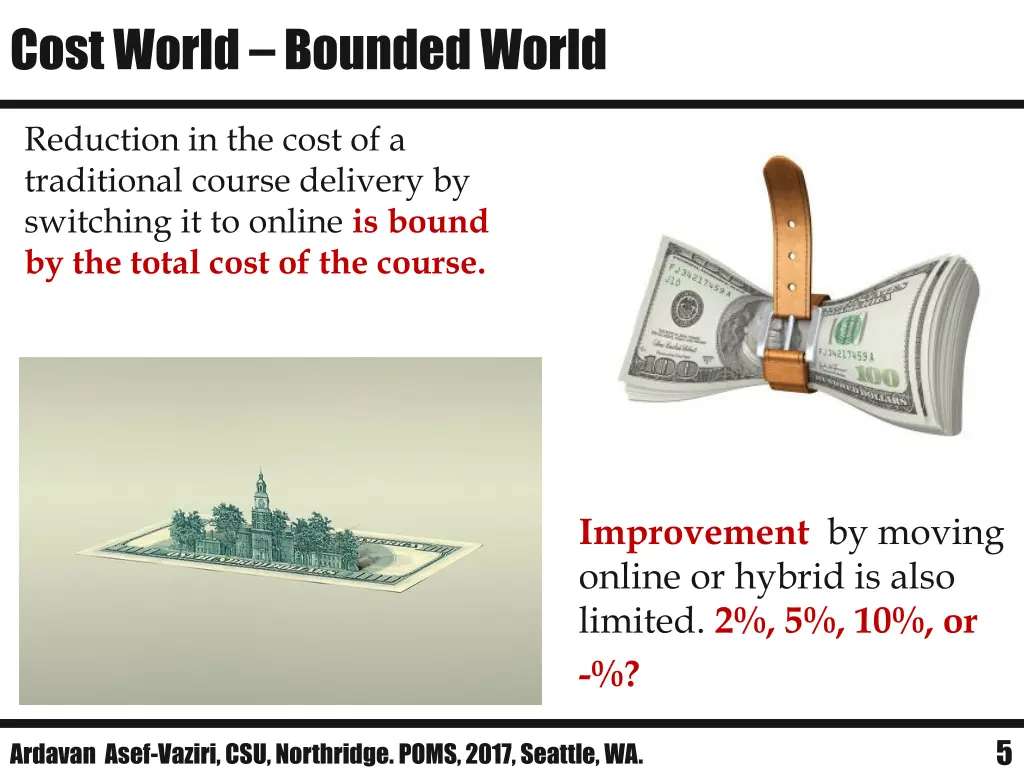 cost world bounded world