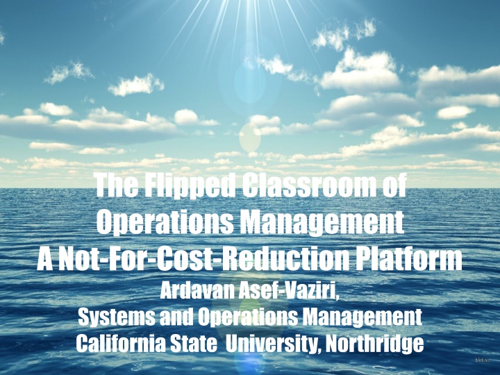 the flipped classroom of operations management