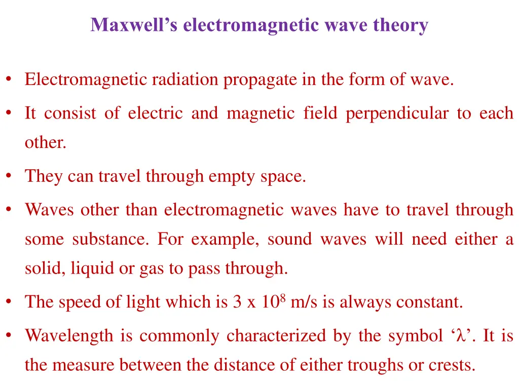 maxwell s electromagnetic wave theory