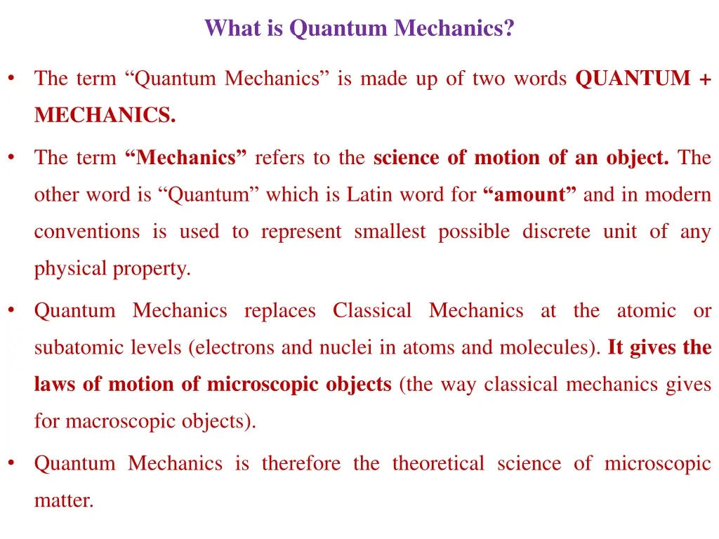 what is quantum mechanics