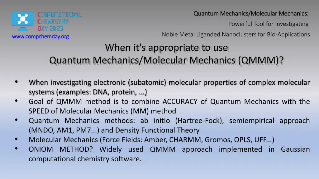 quantum mechanics molecular mechanics quantum