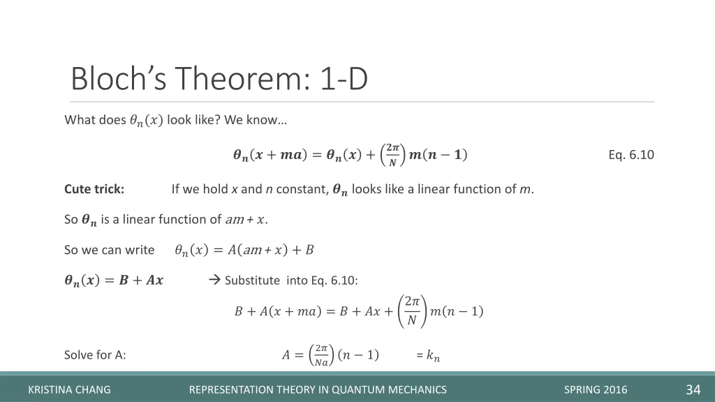 bloch s theorem 1 d 3