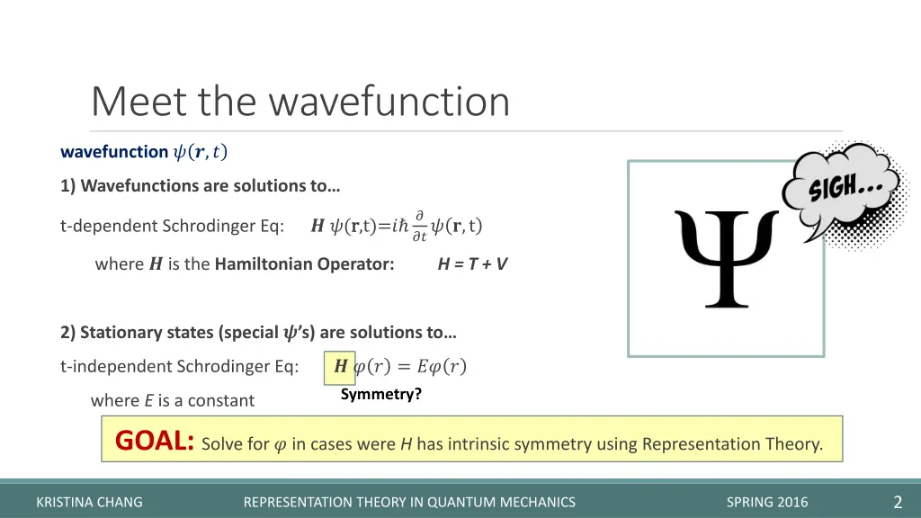 meet the wavefunction