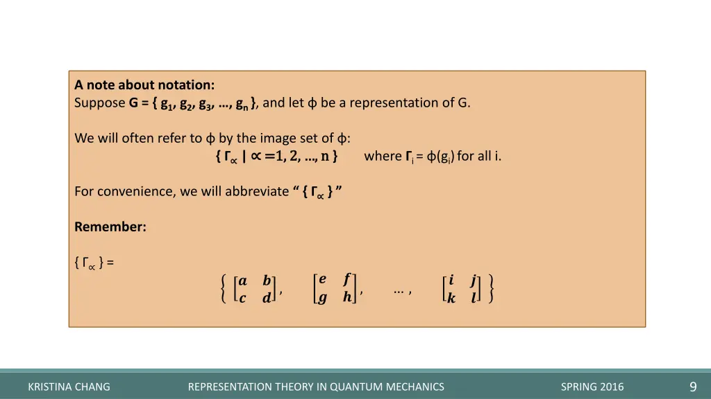 sizes and sums a note about notation suppose