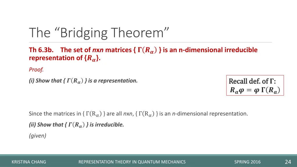 the bridging theorem