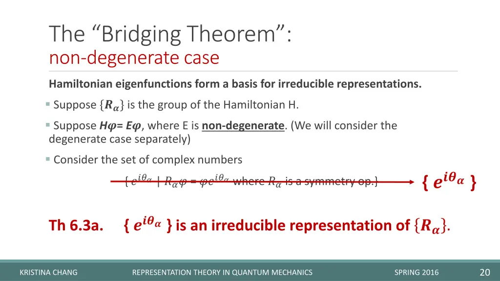 the bridging theorem non degenerate case