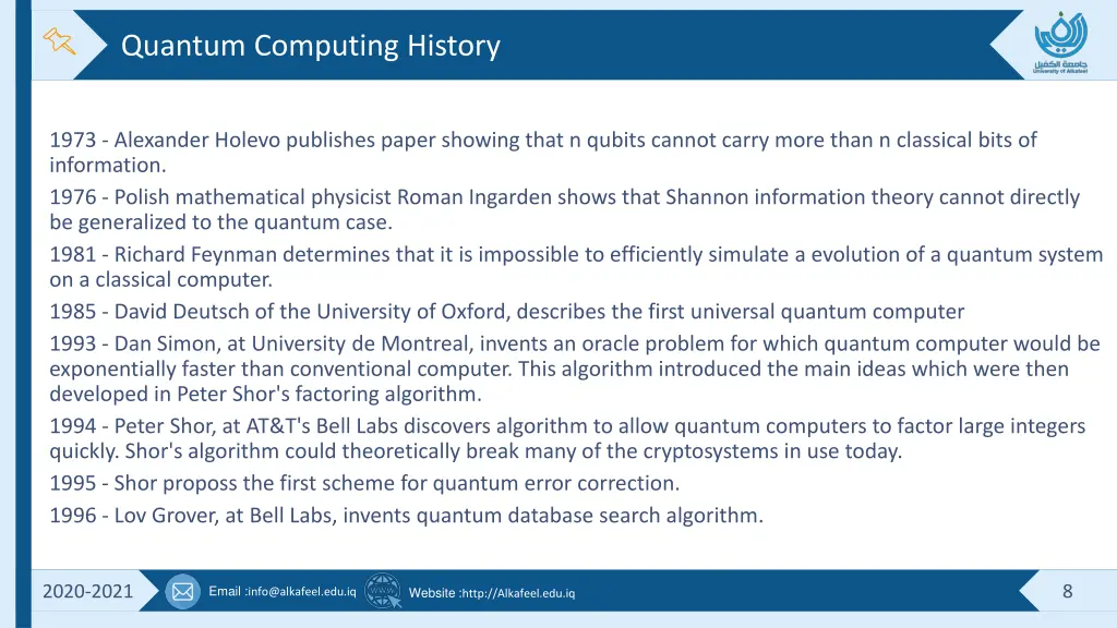 quantum computing history