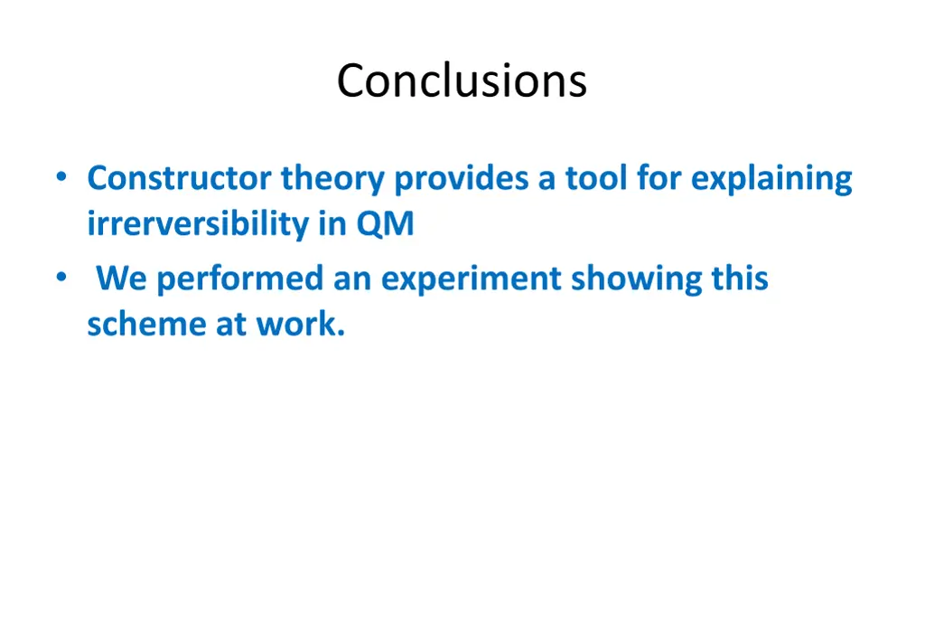 conclusions