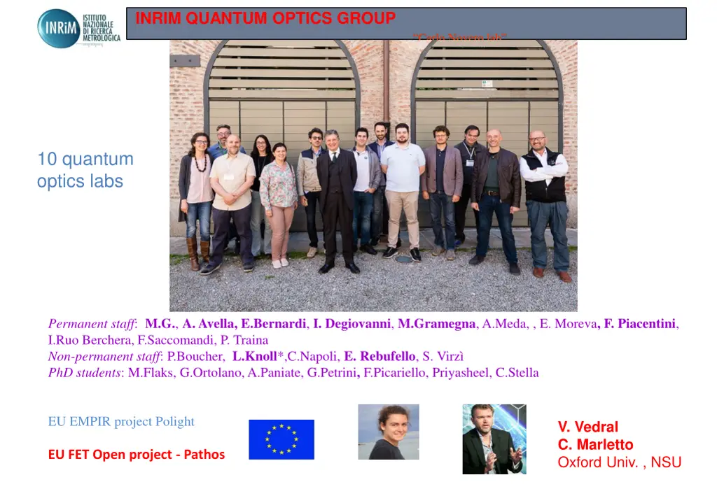inrim quantum optics group