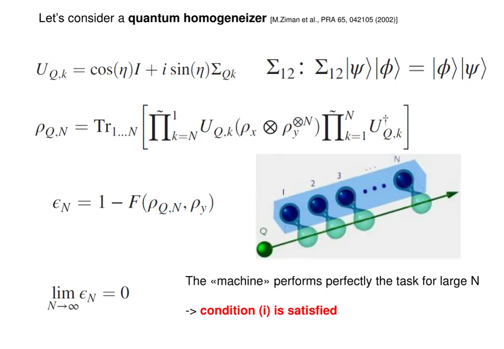 let s consider a quantum homogeneizer m ziman