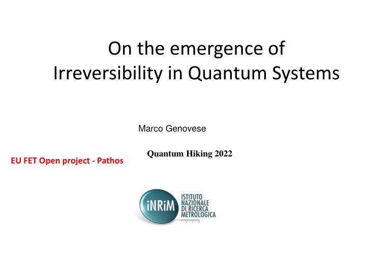 on the emergence of irreversibility in quantum