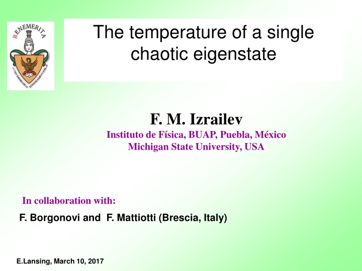 the temperature of a single chaotic eigenstate