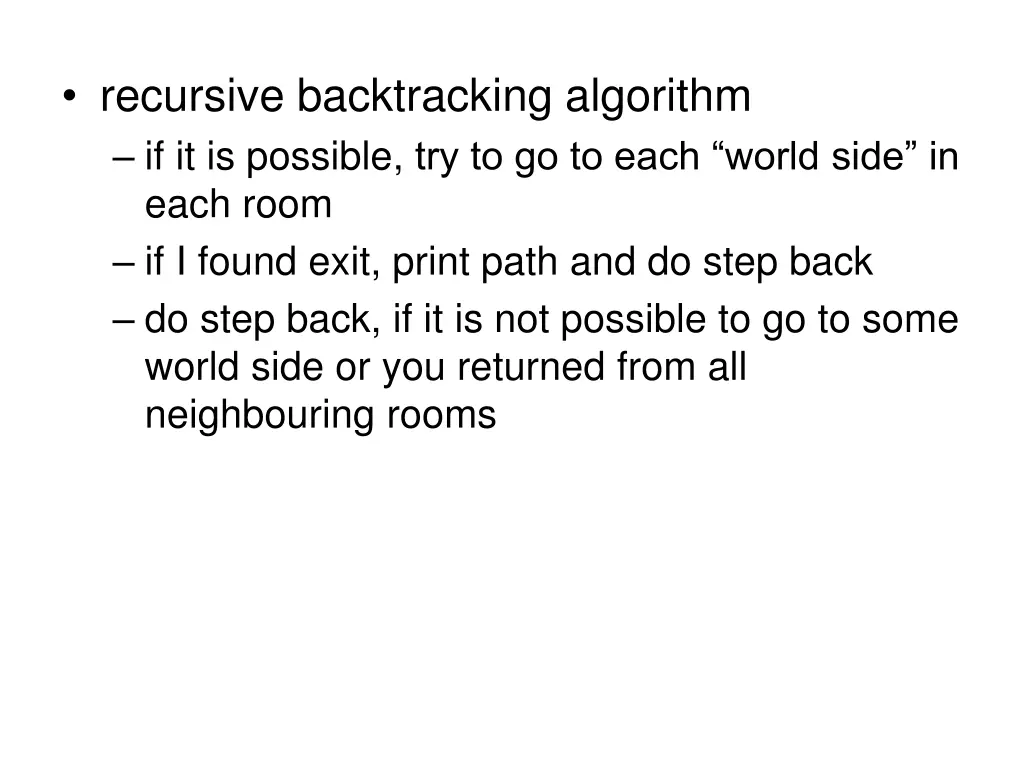 recursive backtracking algorithm