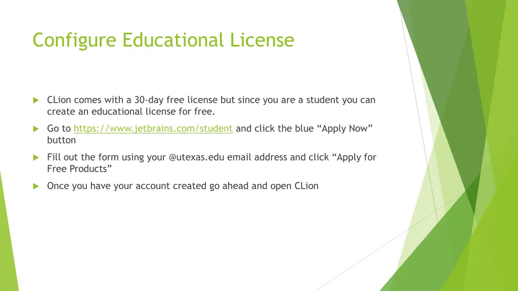 configure educational license