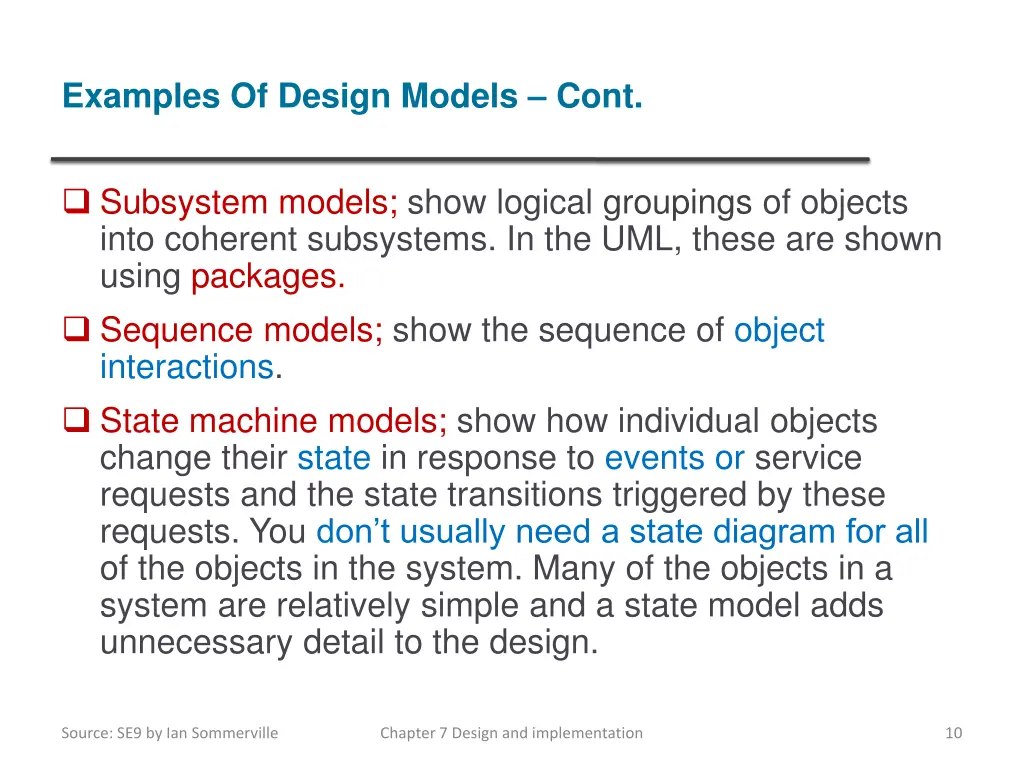examples of design models cont