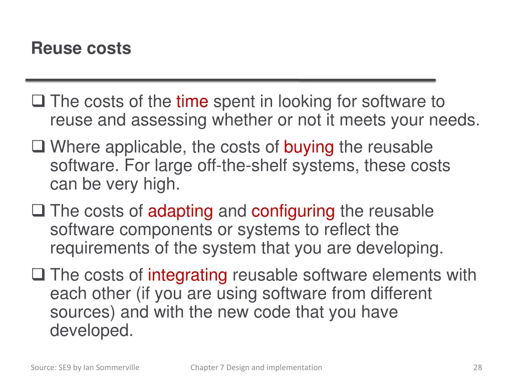 reuse costs
