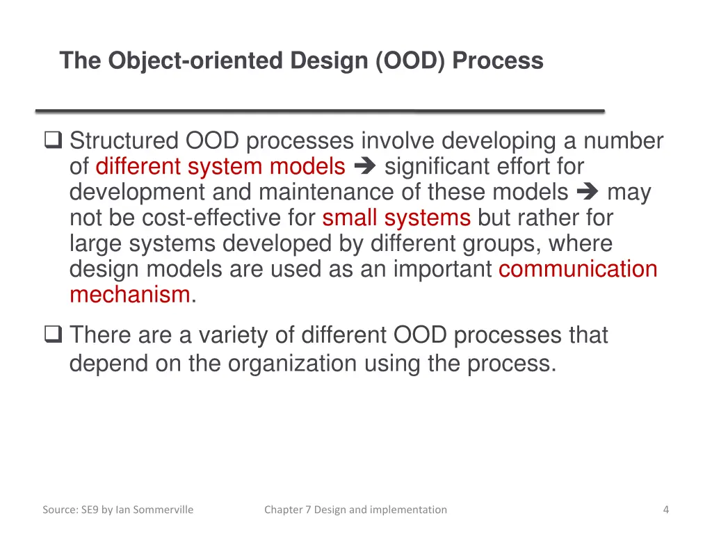 the object oriented design ood process